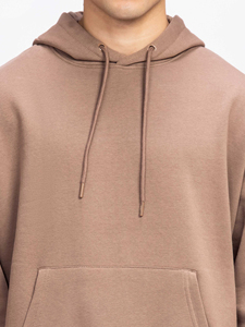 Sudadera con Capucha Unisex Gris Oscuro, Ajuste Personalizado, Poliéster/Algodón, Felpa Francesa, Informal, Color Sólido, Transpirable, para Invierno - Product Image 6