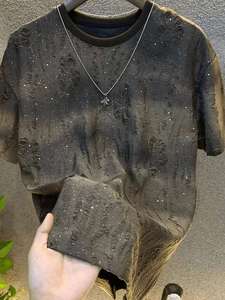 Men's & Women's Starry Scatter <b>Rhinestone</b> Hoodie 2026 Jet Black Regular Fit Silver Sparkle Crystal Streetwear <b>Top</b> HD - Product Image 3