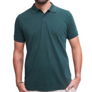 Polo de Poliéster Personalizado con Logotipo para Hombre, Jersey de Manga Corta de Secado Rápido, Transpirable, Tejido, Bordado, con Patrón de Jersey de Golf, ODM - Product Image 1