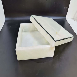 Table basse de luxe moderne en marbre, design élégant, base rectangulaire, couleur blanche personnalisée - Product Image 5