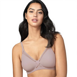 Sujetador inalámbrico delgado y transpirable 100% seda para mujer con tirantes ajustables, diseño sólido tejido para uso diario. - Product Image 5
