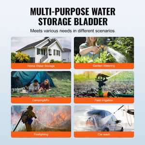 540L/142.7 Gallon Large Capacity RV Water Tank 1000D PVC <b>Collapsible</b> Hydration Bladder Soft Water <b>Storage</b> Containers for Remote - Product Image 5
