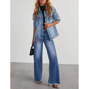 Jeans Casuales de Mujer 2026, Transpirables, de Pierna Ancha, Elásticos, Estilo Boyfriend, Corte Ajustado, Cintura Media, de Mezclilla - Product Image 6