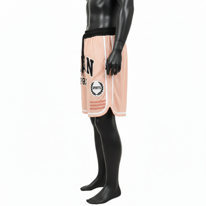 Men Premium Polyester Mesh <b>Shorts</b> GSM Breathable Sportswear Soft Peach Color Screen Print Custom Logo Workout Mesh men's <b>shorts</b> - Product Image 3