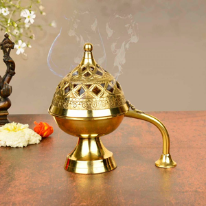 Quemador de Incienso Religioso de Latón, Tradicional, Ecológico, Decorativo, para una Vida Centrada en la Paz, Apoyo para Rituales de Incienso y Meditación - Product Image 2