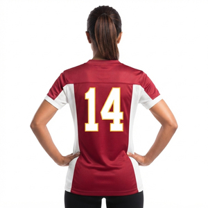 Custom Logo Women’s Football Shirt Premium Breathable Women's Soccer Jersey Women Short Sleeve V-Neck Football Jerseys - Product Image 2