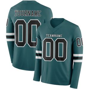 Jersey de Fútbol Americano Personalizado OEM de Manga Larga, Impresión Personalizada, Material de Spandex/Poliéster, Nombre del Equipo Personalizado - Product Image 6