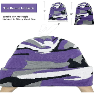 Gorros de Punto Clásicos para Uso Diario, Unisex, de Alta Calidad, 100% Acrílico, Tejido Cómodo para Clima Frío y Uso en Exteriores - Product Image 4