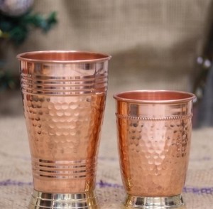 Premium Quality <b>Mirror</b> Polished Copper Drinking Glass and Ideal for Daily Use Kitchen Drinkware <b>Vintage</b> style copper Glass - Product Image 2