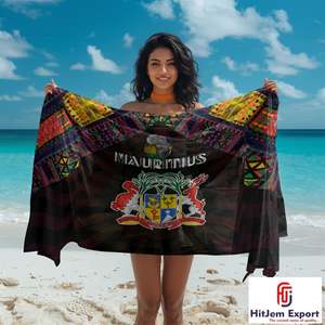 Printed Custom Polynesian Sarong Hawaiian Pareo Lightweight Beach Wrap Tropical Resort Wear OEM ODM Supplier - Product Image 4
