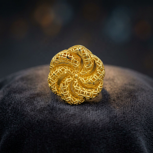 Anillos de Dedo de Novia Chapados en Oro de 14K, 18K, 24K al por Mayor, Estilo Dubái, Anillos de Dedo Tradicionales, Anillos de Moda Rellenos de Oro - Product Image 6