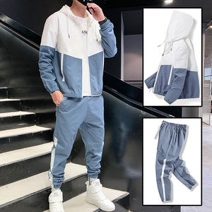 Unisex Nylon/Cotton Autumn Regular Fit Black Training Hooded Solid Tracksuit Breathable Side Stripe Maternity Seamless - Product Image 4