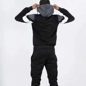 Sudadera con capucha y cremallera larga, pantalón 70% poliéster 30% algodón 380GSM, chándal para hombre con diseño de logotipo personalizado, impresión, bordado, etc. - Product Image 6