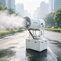 Cañón de Niebla Totalmente Automático con Control Remoto Inalámbrico de Hasta 1 km, Programas de Pulverización Preestablecidos