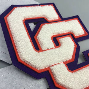 Custom Chenille Patches Bulk Wholesale Iron On Letter Logo Embroidered Patch For Clothing Hat Bag OEM Factory Twill Fabric - Product Image 5