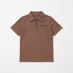 Polo en coton pour enfants, unisexe, manches courtes, col zippé, haut décontracté, fabricant OEM ODM en gros - Product Image 1