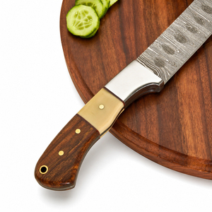 Burraq Damascus Steel Chef <b>Knife</b> 8-9.9-Inch Hand Forged Resin Handle 3.5mm Thickness Modern High-Polish Finish Dishwasher <b>Safe</b> - Product Image 2