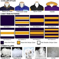 Veste universitaire pour homme LAYENNE avec patchs en chenille, logo personnalisé, veste bomber de baseball pour homme