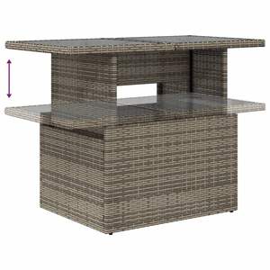 Reposabrazos ajustable gris PE ratán modular jardín sofá conjunto con características cómodas - Product Image 6