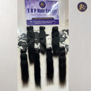 Qualité supérieure 100% brut non transformé vierge indien Temple Remy cheveux humains tressage naturel ondulé bouclés droite Extensions de cheveux - Product Image 1