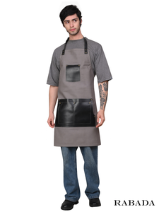ผ้ากันเปื้อนผ้าแคนวาสผ้ากันเปื้อนหนังสำหรับเชฟทำโลโก้ออกแบบได้ตามที่ต้องการ - Product Image 5