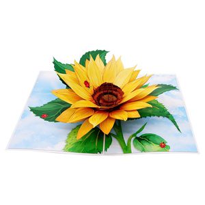 Wholesale Handmade 3D Pop Sunflower Greeting Card Vietnam <b>Paper</b> Crafts Custom Design Laser Cut Card Gift Decoration Viet-<b>craft</b> - Product Image 2