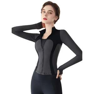 Breathable Women's Slim Fit Autumn Spring Printed Fitness <b>Jacket</b> Sweat Wicking Workout Training Running <b>Yoga</b> Fitness <b>Jacket</b> - Product Image 2