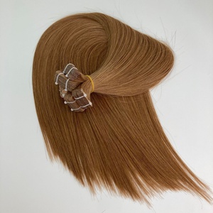 Cinta de cabello humano crudo en extensiones Color #8 Natural Straight 24 ''Extensiones de cabello humano vietnamita - Product Image 1