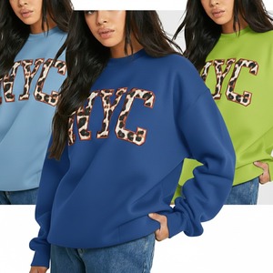 Customized Heavyweight Fleece Reversible Stand Oversized Solid Women's Sweatshirt Front Custom Eco-Friendly Quick Dry 100% - Product Image 5