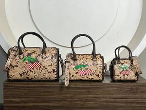 Sac de voyage de luxe en cuir de vachette véritable fait main, motif tournesol, pour femme, style personnalisé, sac à bandoulière de créateur - Product Image 3
