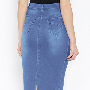 High Street Style Women's Denim Skirts For Sale Competitive Price Women's Denim Skirts With OEM Service - Product Image 4