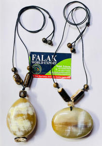 High Quality Wholesale Natural Buffalo Horn Long Chain Necklace for Women Natural Ox Horn Fashion Accessories - Product Image 4