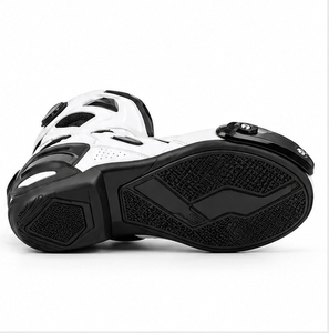 Botas de Motociclismo de Cuero Blanco, Zapatos de Motocross Transpirables, Equipo de Protección para Tobillos, Botas Deportivas de Motocross, Protección para Carreras - Product Image 6