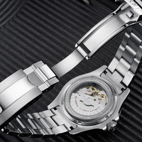 Montre mécanique automatique de luxe CARNIVAL pour homme, boîtier et bracelet en acier inoxydable, lumineuse, Miyota, étanche 50 m, pour la plongée