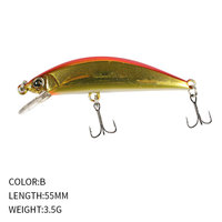 Leurre de pêche artificiel dur en ABS de 55 mm 3,5 g pour la pêche en eau douce et en eau salée, leurre de pêche coulant pour la truite et l'alboum