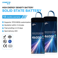 Batterie rechargeable NMC LiNiMnCoO2 semi-solide au silicium-carbone 6S 12S 14S 18S 24S 46000 mAh 320 Wh/kg pour drone UAV, fabriquée en Chine