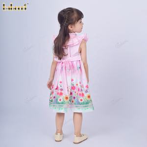 ODM ชุดเดรสสำหรับเด็กผู้หญิงชุดเดรส3D ปักลายซิกแซกสำหรับฤดูใบไม้ผลิ-ฤดูร้อนออกแบบให้มีลายแบบเวียดนาม DR4178เด็ก - Product Image 4