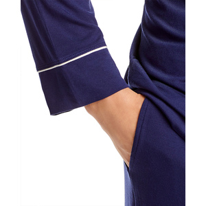 Best Quality Mulberry Silk Pajamas For Men Comfortable Soft Sleepwear Set Long Sleeve Top And Pants Breathable Nightwear - Product Image 5
