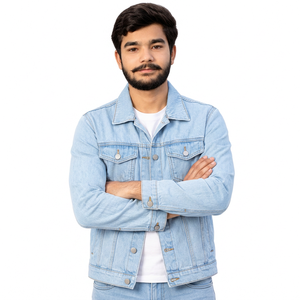 Vestes en jean personnalisées avec patchs, vestes en jean personnalisées pour les marques de streetwear, denim délavé, livraison rapide - Product Image 5