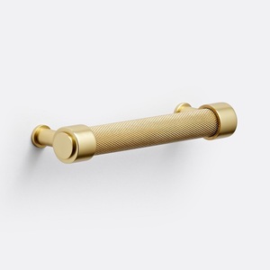 Tirador de latón moderno minimalista con acabado dorado, duradero y multifuncional para el hogar, oficina, cocina, tirador de cajón con metal - Product Image 1
