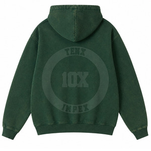 เสื้อฮู้ดดี้ทรงโอเวอร์ไซส์สไตล์วินเทจแบบย้อมสีเอซิด ผ้าคอตตอนผสมเนื้อผ้านุ่มสบายสำหรับใส่ในชีวิตประจำวัน - Product Image 5