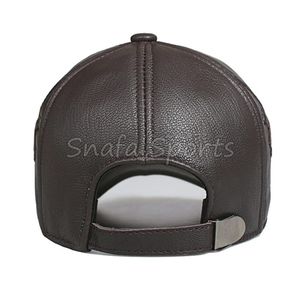 Gorra de béisbol de cuero genuino más vendida para hombres y mujeres, gorra negra ajustable de cuero real para otoño e invierno. - Product Image 5