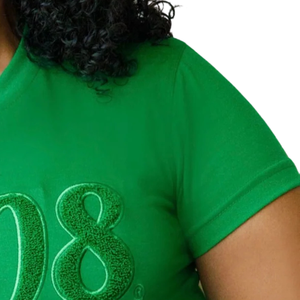 เสื้อสเวตเชิ้ตเชนิลล์สีเขียวเข้ม รุ่น 1908 สำหรับผู้หญิง แขนยาว คอกลม ผ้าฟลีซ สวมใส่สบายๆ แฟชั่นเสื้อผ้าลำลอง - Product Image 3