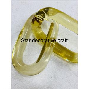 Chaîne murale en résine transparente, boucle de chaîne murale ouverte, bijoux DIY, chaîne cubaine en acrylique plastique pour décoration murale - Product Image 3