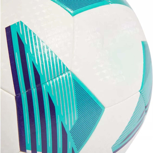 Balón de Fútbol Core Field Blanco, Duradero, Ecológico, Ligero, con Patrón Geométrico Azul Turquesa, Cosido a Máquina, para Interior/Exterior - Product Image 5