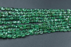 Cuentas de Esmeralda zambiana genuinas Forma ovalada Lisa 4*6-5*7MM Piedra preciosa natural - Product Image 5