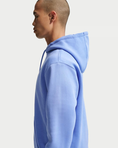 Sweat-shirt à capuche bleu pour homme, coupe ample, en molleton de coton, décontracté, avec poche avant, pour l'automne - Product Image 3