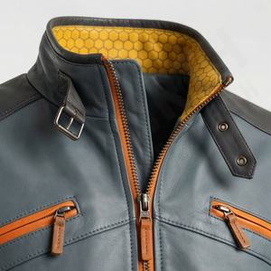 Chaqueta de Motociclista de Cuero Genuino para Hombre de la Mejor Calidad, Nueva Colección de Invierno, Chaquetas de Motocicleta con Protecciones Desmontables Personalizadas - Product Image 4