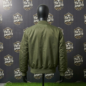 Chaqueta Bomber de Nylon Twill para Hombre, Cortavientos, Ligera, Puños Acanalados, Transpirable, Secado Rápido, Logotipo Frontal, Elegante, Sólida, Verano Otoño - Product Image 3