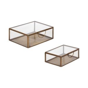 Customized Handmade Metal & Glass Storage <b>Boxes</b> With Metal Frame For Jewelry Organizers And Decorative Use Glass Jewelry Boxe - Product Image 3